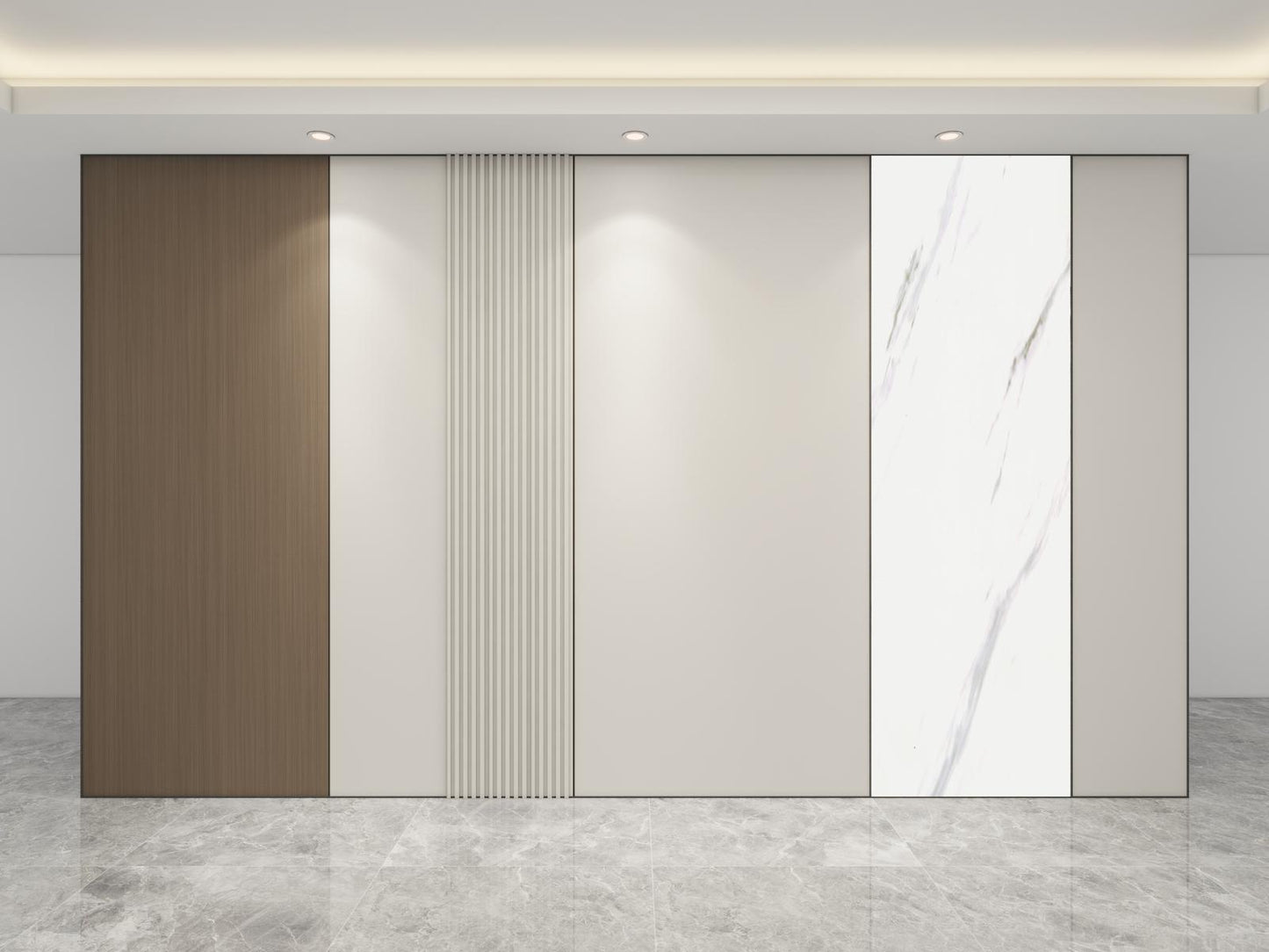 PPF Decorative White Marble Wall Panels/Ceiling Tile