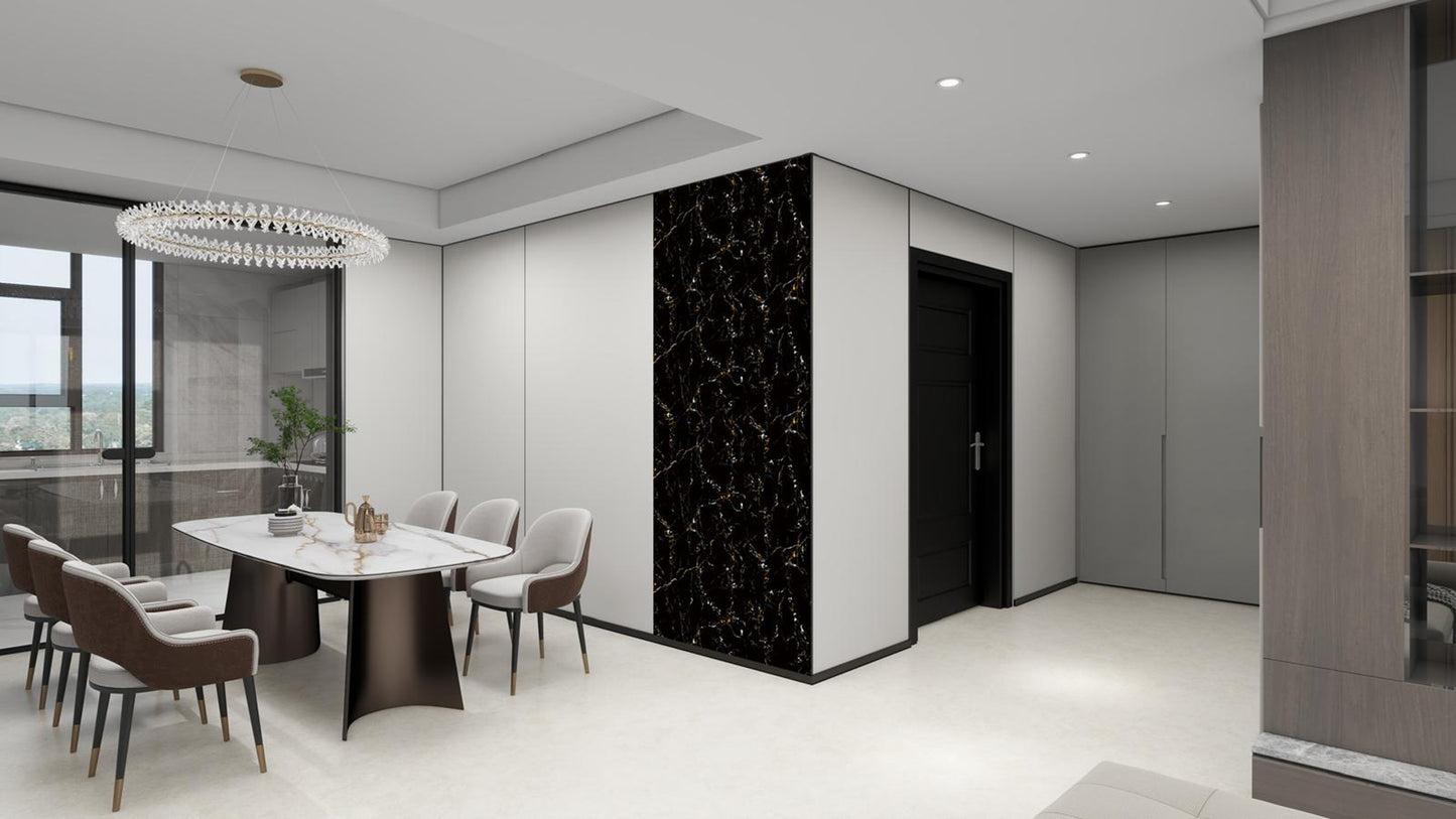 PPF Decorative Black Marble Wall Panels/Ceiling Tile