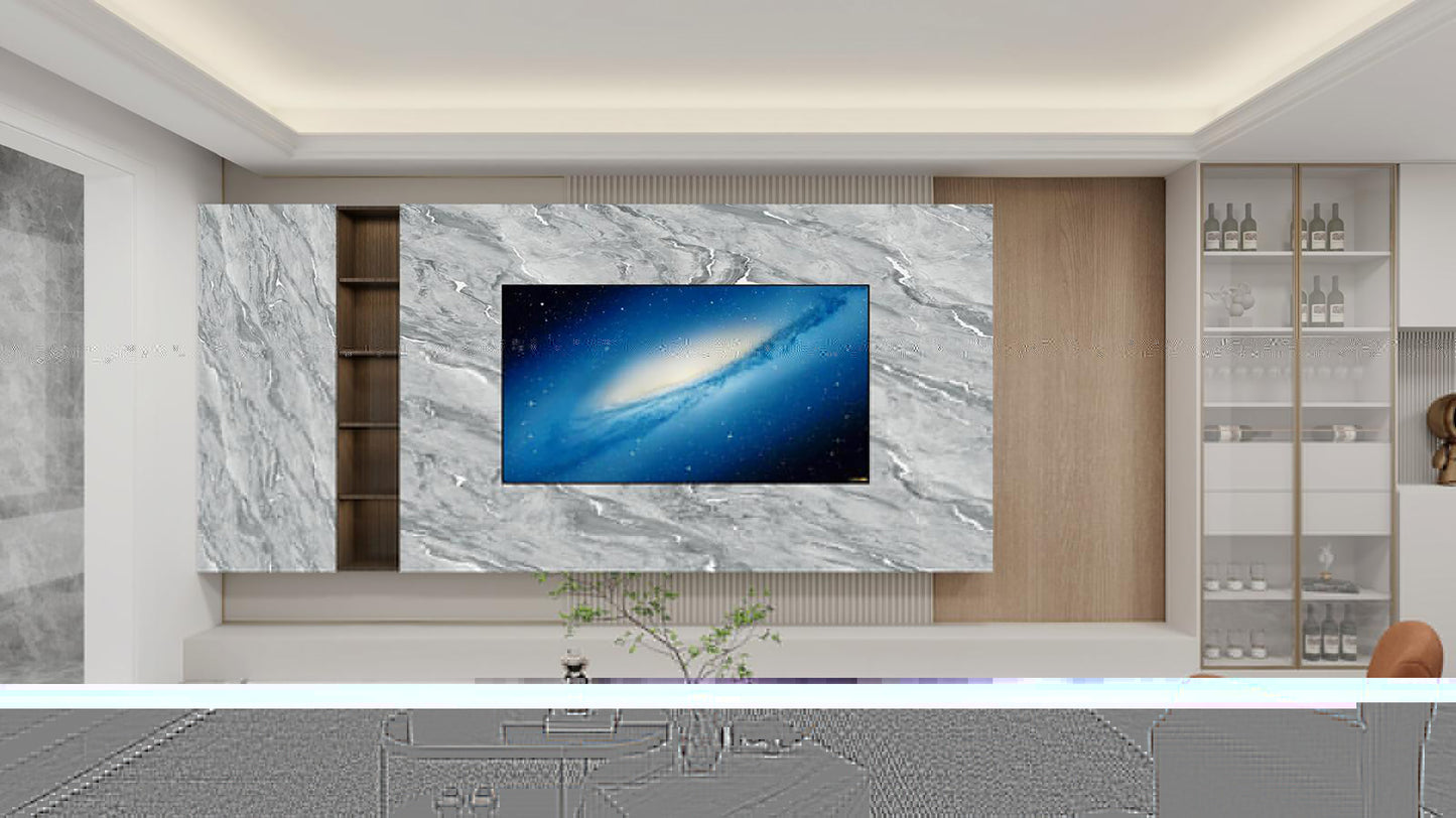 PPF Decorative Gray Marble Wall Panels/Ceiling Tile
