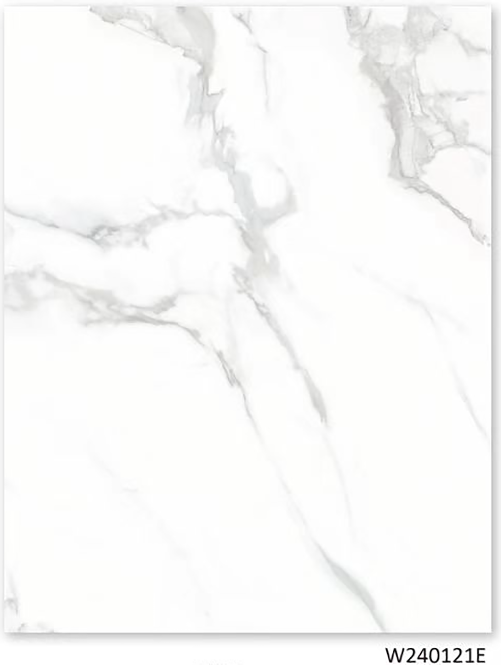 SPC White Marble Wall Panels/Ceiling Tile (2 Panels Set)
