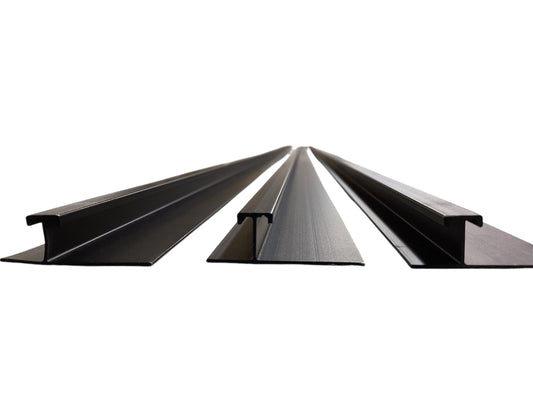 Aluminum Trim - T Shape for Wall Panel - Black