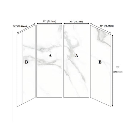 Shower Kit Wall 36"L x 96"H (4pcs Set)