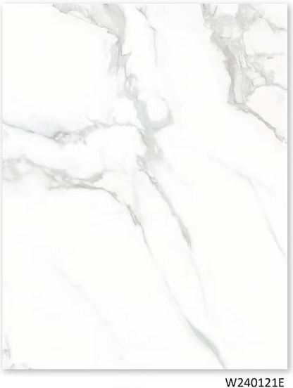 SPC White Marble Wall Panels/Ceiling Tile (2 Panels Set)