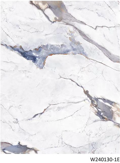SPC White Marble Wall Panels/Ceiling Tile (2 Panels Set)