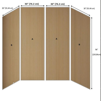 96” Waterproof Spc Shower Wall Panel Kit – 4-piece Grout-free Bathroom Surround (36"x60"x96")