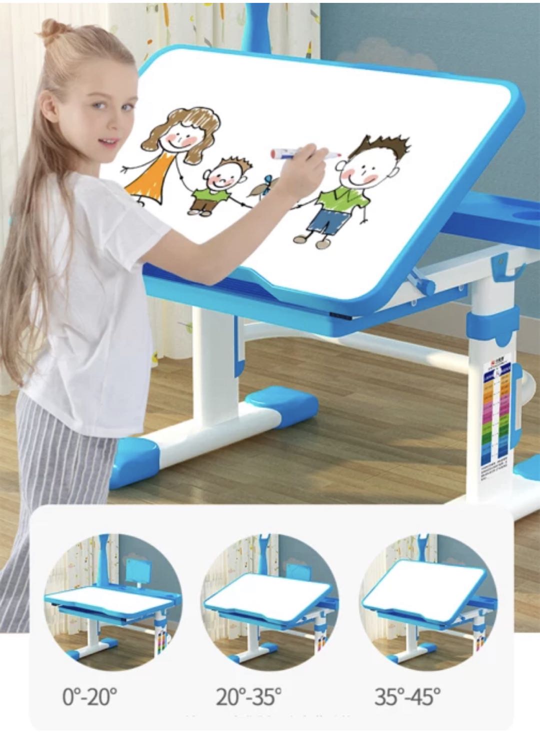 Multifunctional Kid's Adjustable Desk And Chair